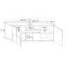 Meuble TV design 181 cm Milenor
