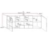 Buffet/bahut design 2 portes/4 tiroirs Milenor