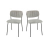 Chaises de restaurant en tissu Sileone (lot de 2)