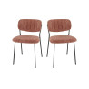Chaises de restaurant en tissu Sileone (lot de 2)