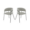 Fauteuils de restaurant en tissu Sileone (lot de 2)