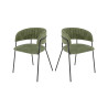 Fauteuils de restaurant en tissu Sileone (lot de 2)