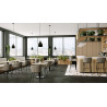 Chaises de restaurant en tissu Miranda (lot de 2)