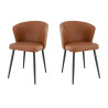 Chaises de brasserie en simili Mickaela (lot de 2)