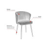 Chaises de brasserie en simili Mickaela (lot de 2)