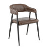 Fauteuils de bistrot en simili marron Monika (lot de 2)