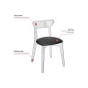 Chaises de bistrot hêtre et tissu Katarina (lot de 2)