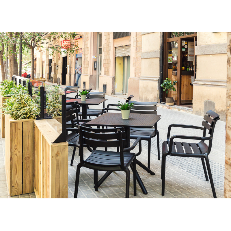 Fauteuil de bistrot empilable d'ext&eacute;rieur en fibre de verre Penny