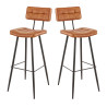 Tabouret de brasserie en simili H79 Maurine (lot de 2)