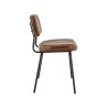Chaise de brasserie en simili marron vintage Stan (lot de 2)