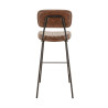 Tabouret de brasserie en simili marron vintage Stan (lot de 2)