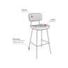 Tabouret de brasserie en simili marron vintage Stan (lot de 2)