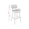 Tabouret de brasserie en simili marron vintage Stan (lot de 2)