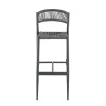 Tabouret de restaurant pour terrasse en rotin tressé Armisty