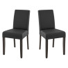 Chaise de restaurant hêtre massif et simili Clarisse (lot de 2)