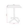 Table de brasserie pliable pour terrasse en métal Bastien