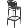 Tabouret de brasserie d'extérieur en polypropylène noir Marius