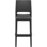 Tabouret de bistrot empilable en polypropylène gris foncé Jarie