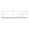 Buffet/bahut moderne 4 portes laqué blanc brillant Orlane