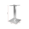 Pied de table de brasserie 43x43 en métal noir Rosane