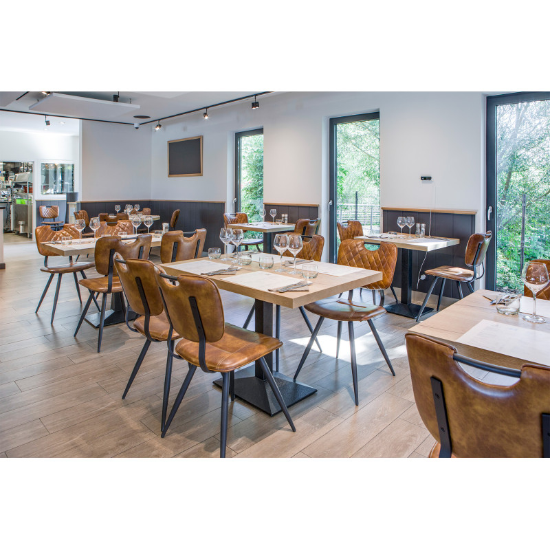 Pied de table de brasserie 55x40 en m&eacute;tal noir Rosane
