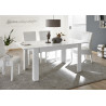 Salle à manger moderne laquée blanc brillant Orlane