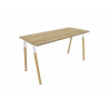 bureau droit individuel pieds bois massif Online O