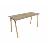 bureau droit individuel pieds bois massif Online O