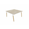 Bureau bench pieds bois massif 2 personnes Online K