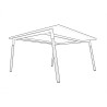 Bureau bench pieds bois massif 2 personnes Online O
