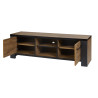 Meuble TV industriel 160 cm chene foncé Samira