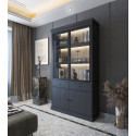 Vaisselier/argentier moderne 124 cm ch&ecirc;ne noir Valeria