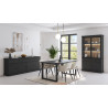 Vitrine moderne chêne noir Valeria