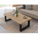Table basse contemporaine rectangulaire ch&ecirc;ne clair Valeria
