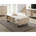 Table basse moderne rectangulaire ch&ecirc;ne sable Madera