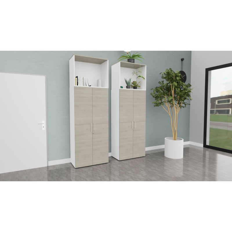 Armoire de bureau 2 portes H 245 cm M&eacute;tis