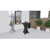 Nappe en tissu noir pour table haute de réception Jordy