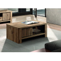 Table basse contemporaine ch&ecirc;ne canyon Santana