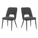 Chaise de salle &agrave; manger moderne en tissu Soriane (lot de 2)