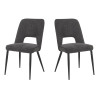 Chaise de salle à manger moderne en tissu Soriane (lot de 2)
