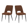 Chaise de salle à manger moderne en tissu Soriane (lot de 2)