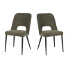 Chaise de salle à manger moderne en tissu Soriane (lot de 2)
