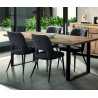Chaise de salle à manger moderne en tissu Soriane (lot de 2)