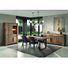 Chaise de salle à manger moderne en tissu Soriane (lot de 2)
