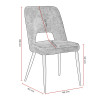 Chaise de salle à manger moderne en tissu Soriane (lot de 2)