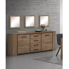Buffet/bahut contemporain 220 cm chêne français Barbara
