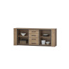 Buffet/bahut contemporain 220 cm chêne français Barbara