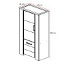 Colonne de rangement contemporaine chêne français Barbara