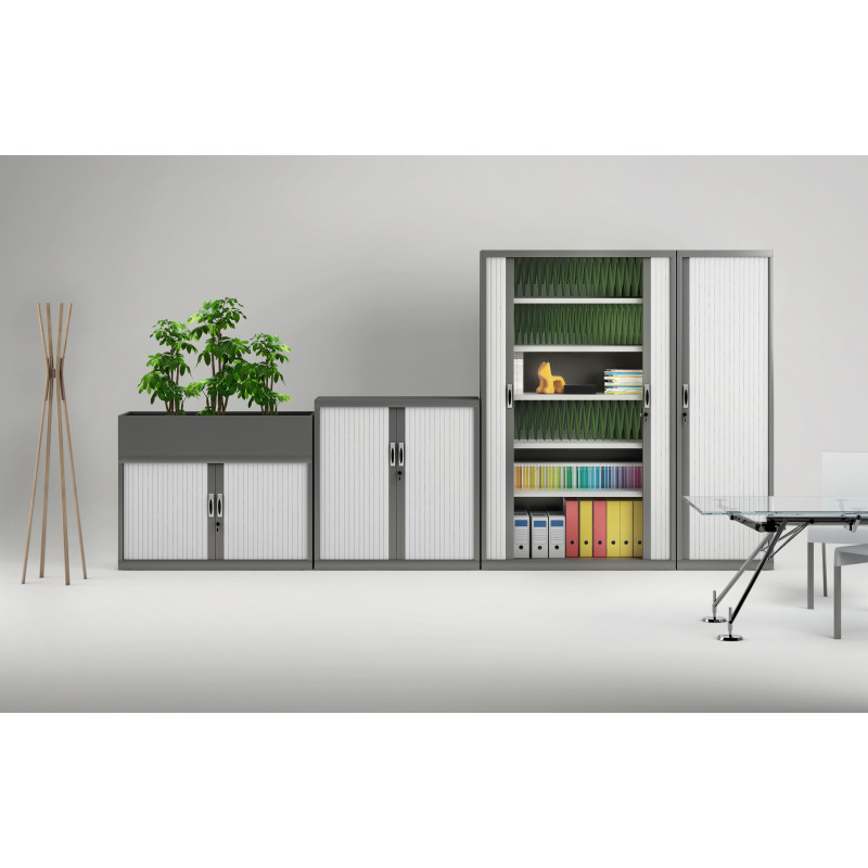 Armoire &agrave; rideaux penderie en m&eacute;tal L 60 cm Niger