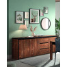 Buffet/bahut contemporain 225 cm coloris mango Silvia